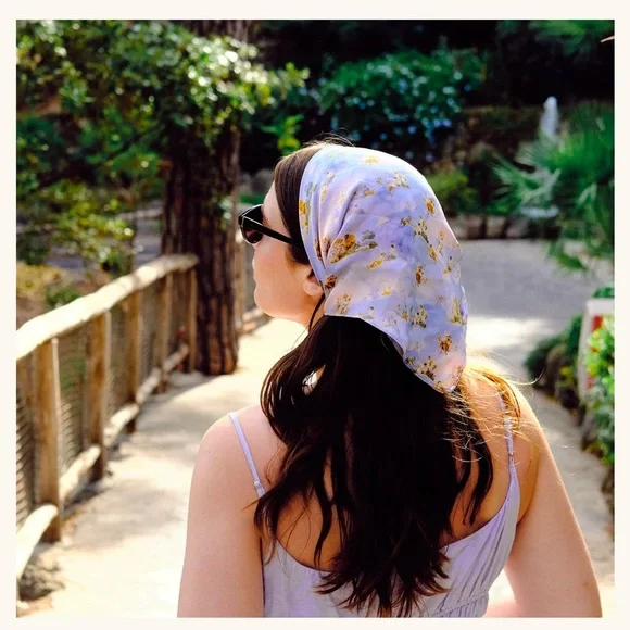 Common Era Botticelli's Daydream Satin Hair Scarf - Picture 4 of 5